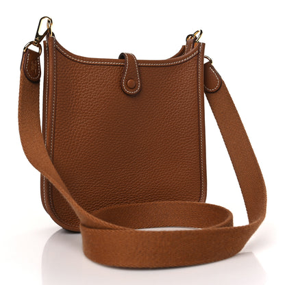 Hermes Taurillon Clemence Evelyne TPM Gold 3 of 10