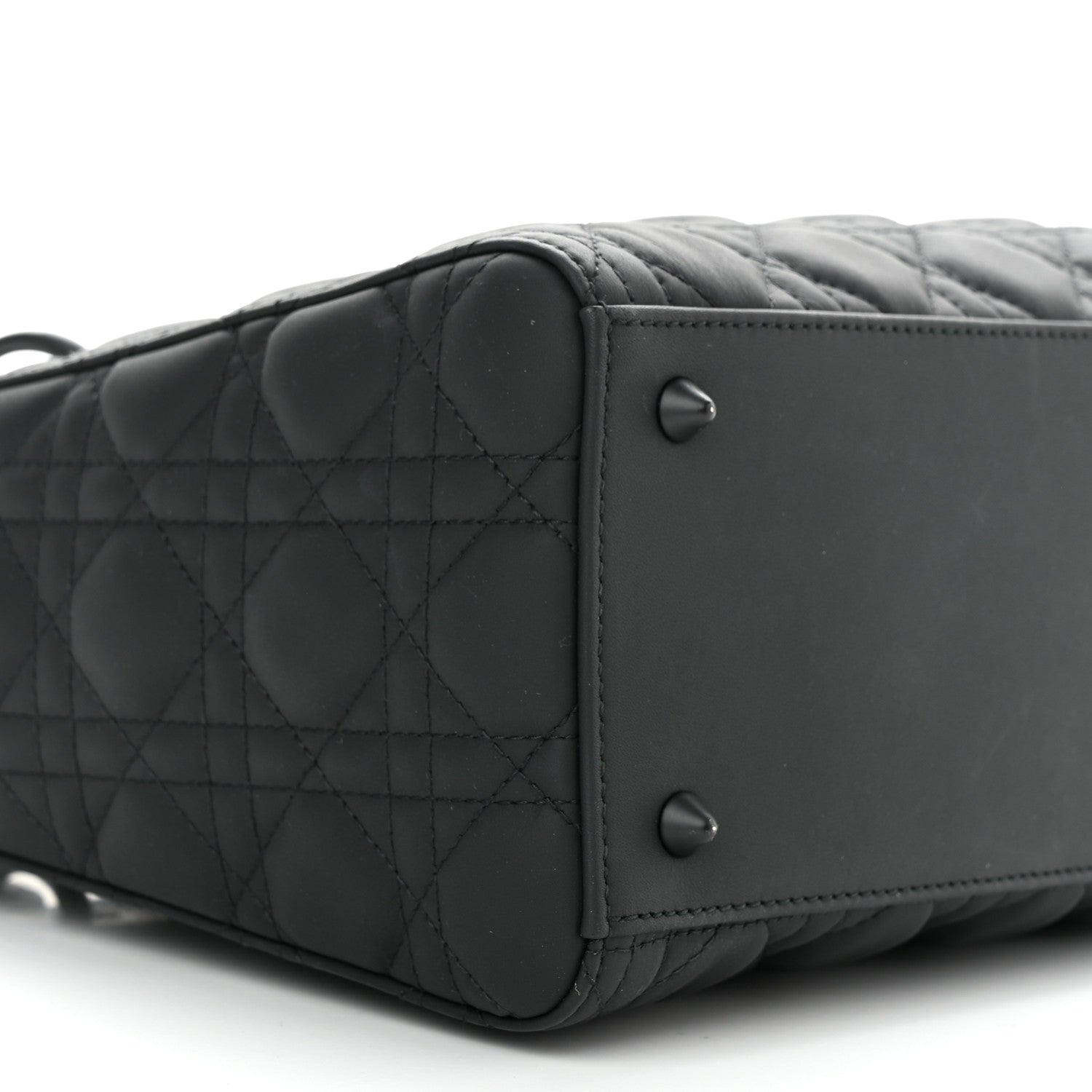Christian Dior Ultra Matte Calfskin Cannage Medium Lady Dior Black 9 of 10