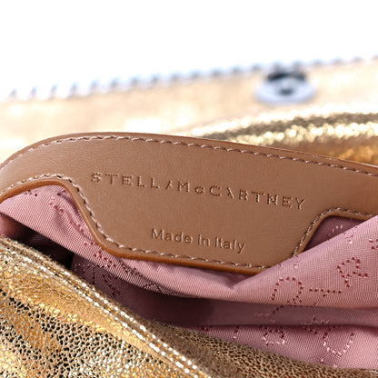 Stella McCartney Metallic Crackle Shaggy Deer Falabella Crossbody Bag Gold 6 of 10