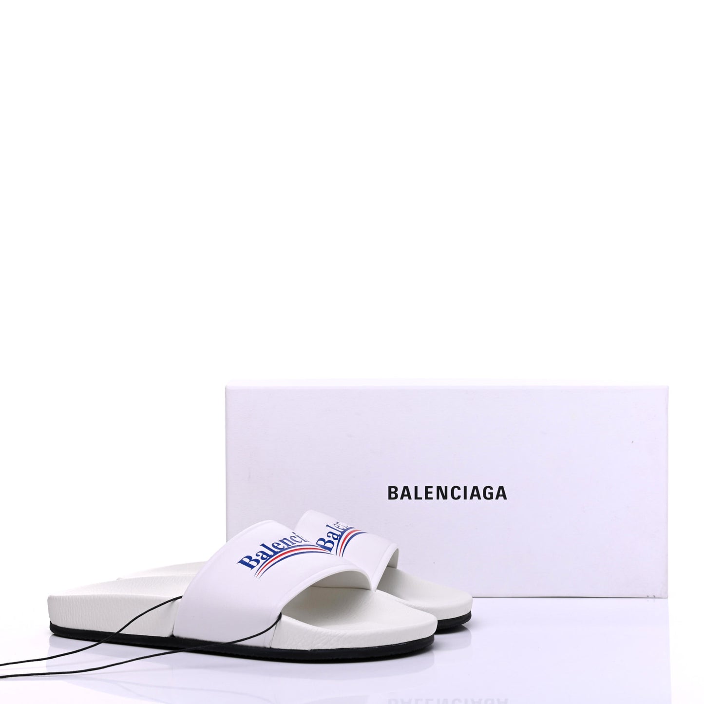 Nappa Political Campaign Logo Womens Pool Slide Sandals 39 White