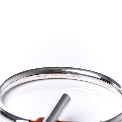 Hermes Sterling Silver Fregate Bracelet SH Orange 4 of 5