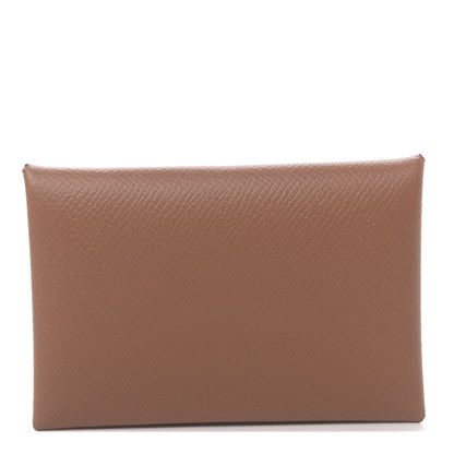 Hermes Epsom Calvi Card Case Gold 1 of 8