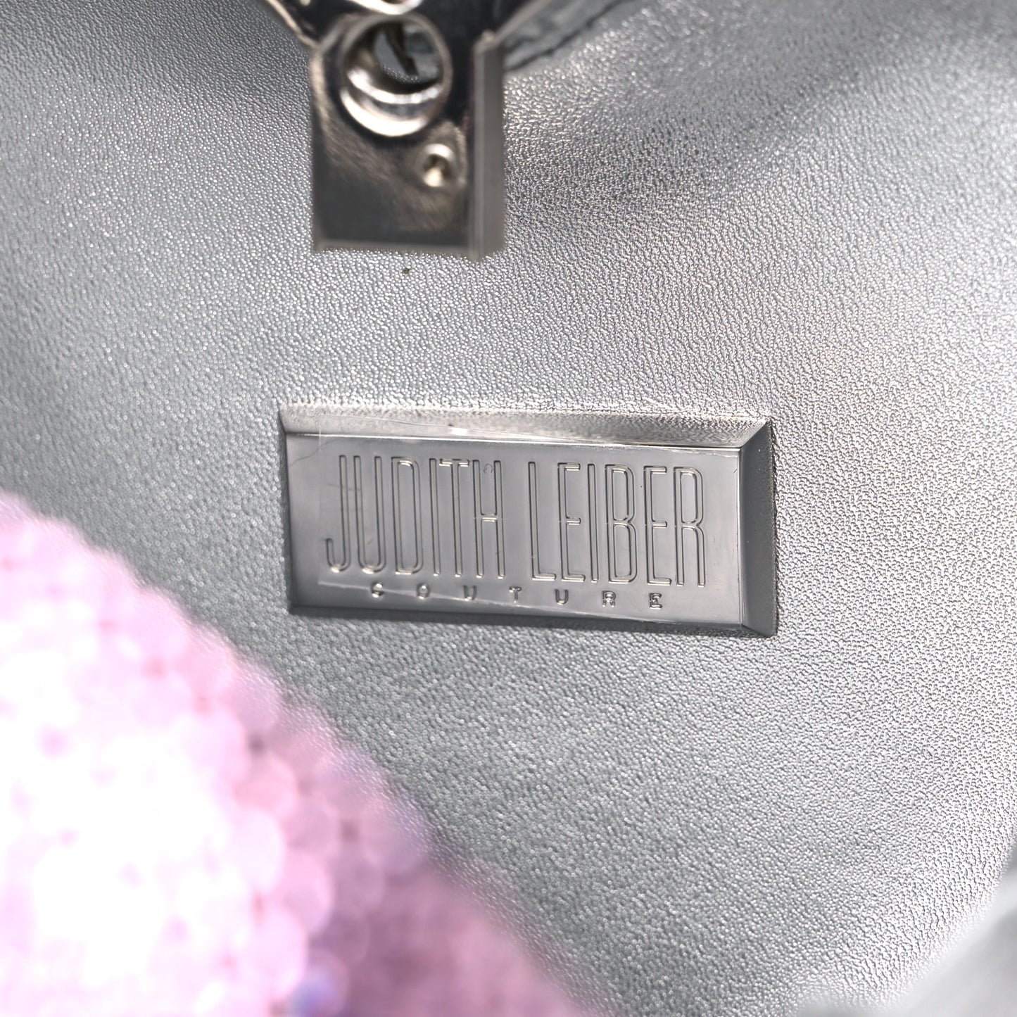 Crystal Heart Minaudiere Clutch Pink