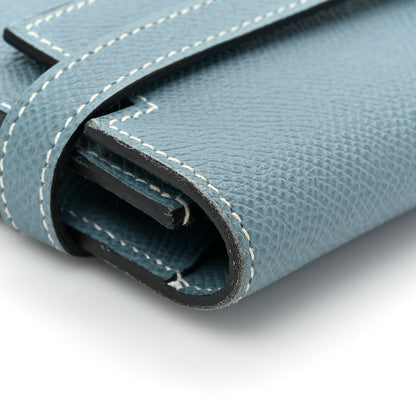 Hermes Epsom Kelly Longue Wallet Blue Jean 14 of 15