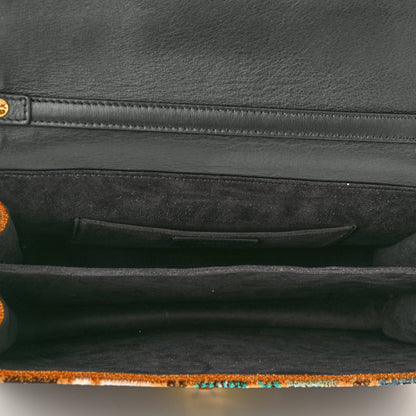 Fendi Velvet Vitello Dolce Fun Fair Kan I Shoulder Bag Tobacco Multicolor Black 5 of 10
