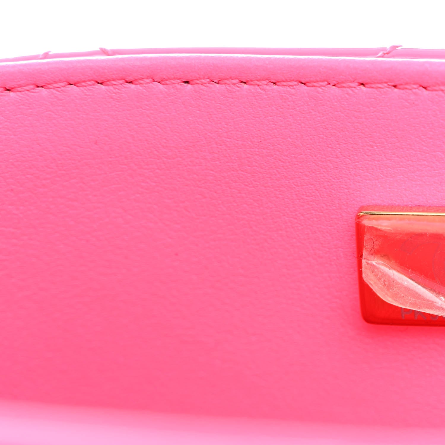 Chanel Patent Quilted CC Vani-Tea Case With Chain Neon Pink 7 of 9