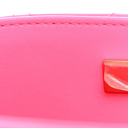 Chanel Patent Quilted CC Vani-Tea Case With Chain Neon Pink 7 of 9