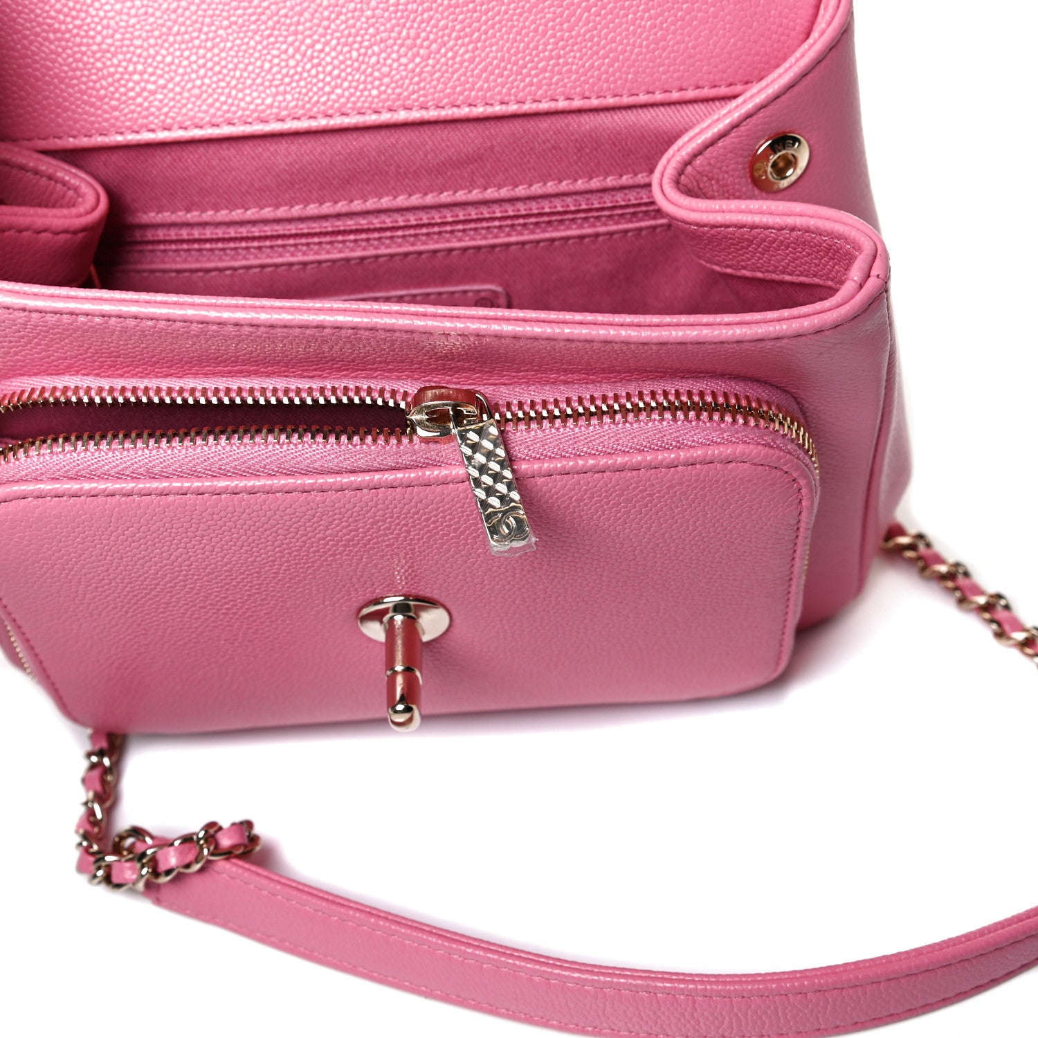 Chanel Caviar Quilted Small Business Affinity Flap Pink 12 of 15