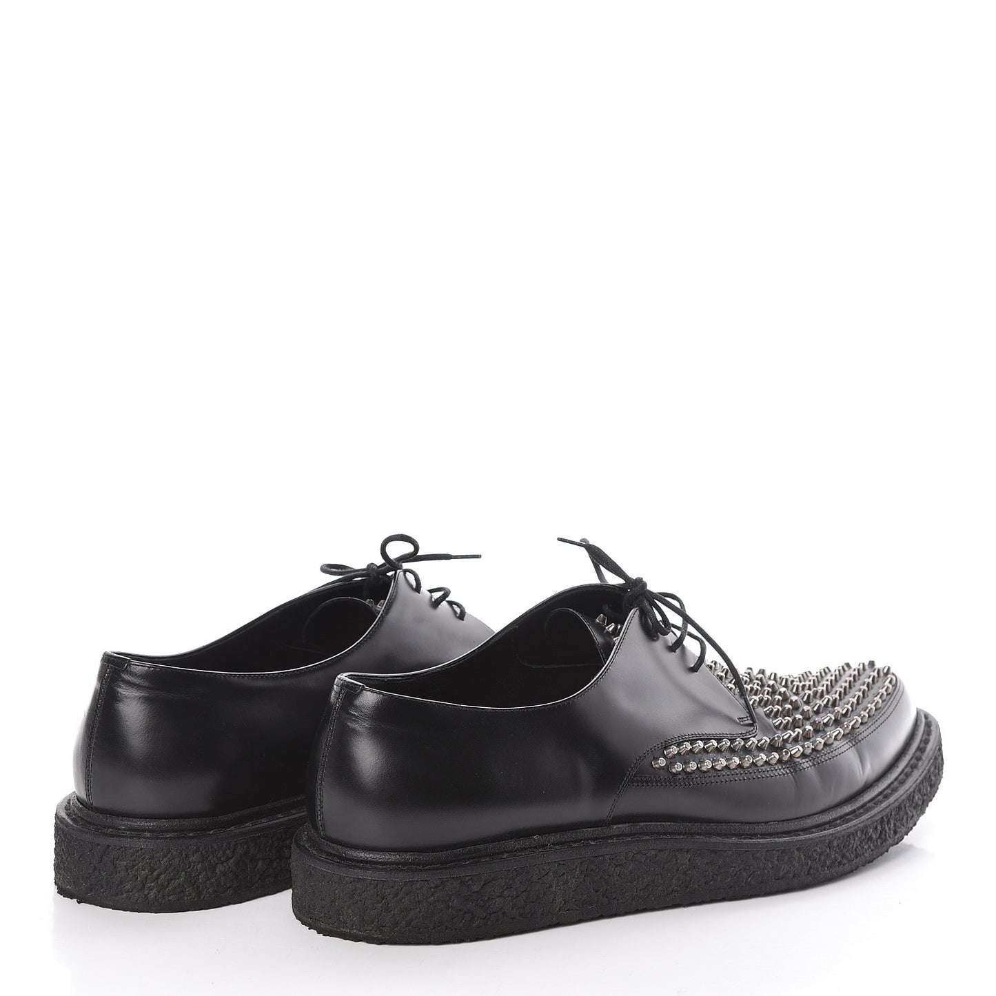 Calfskin Studded Mens Creepers 45 Black