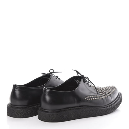 Saint Laurent Calfskin Studded Mens Creepers 45 Black 4 of 7