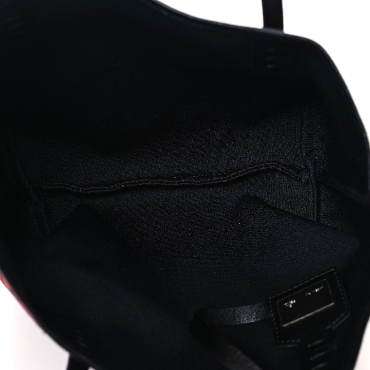 Fendi Zucchino Tote Red Black 6 of 14