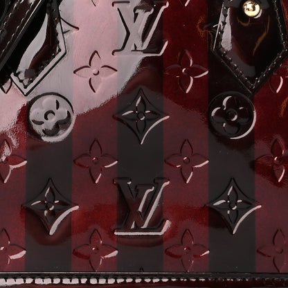 Louis Vuitton Vernis Rayures Alma BB Amarante 9 of 11