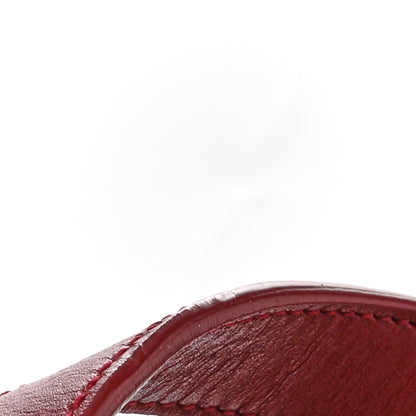 Saint Laurent Box Calfskin Monogram Medium Solferino Satchel Rouge Opyum 11 of 11