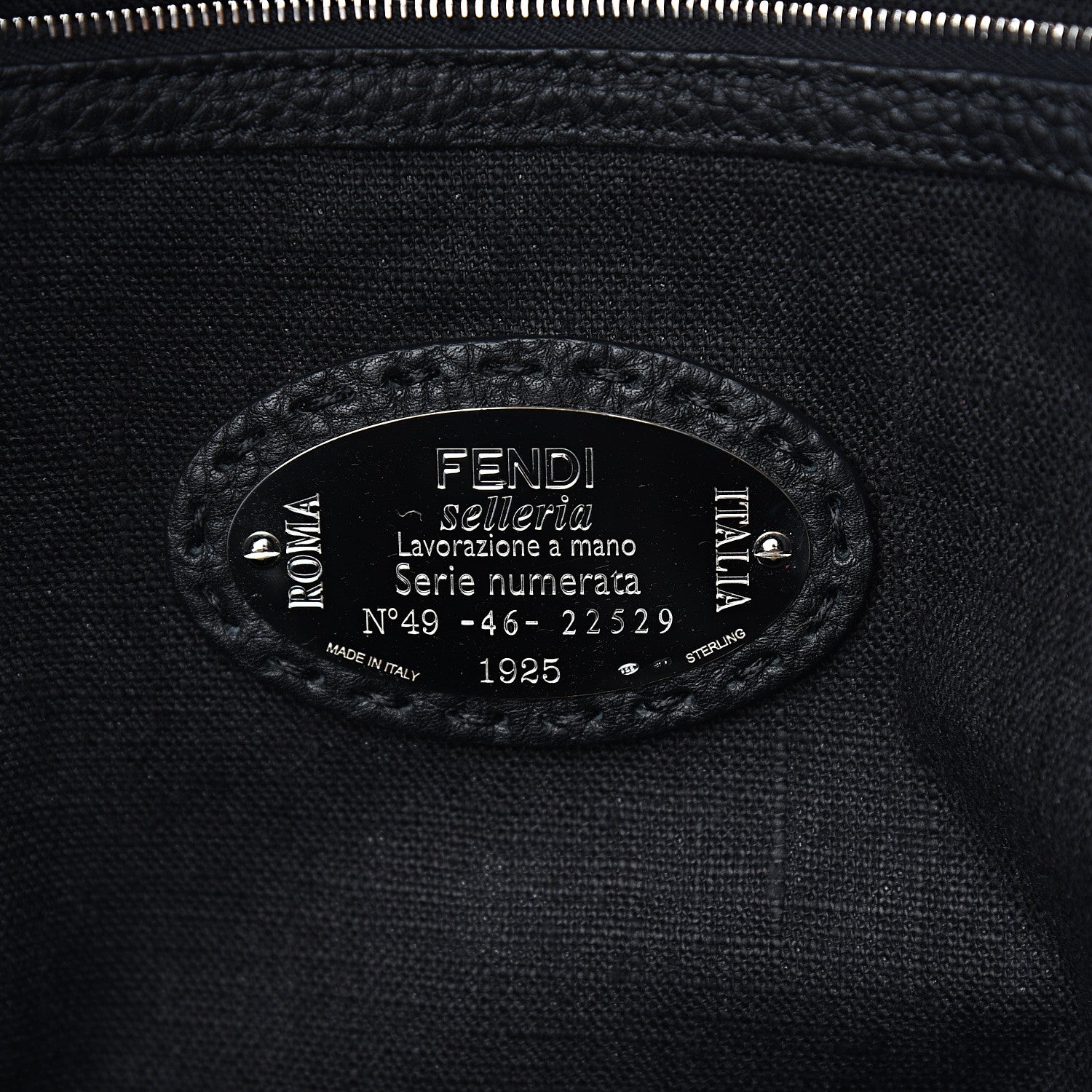 Fendi Cuoio Romano Selleria Backpack Black 5 of 9