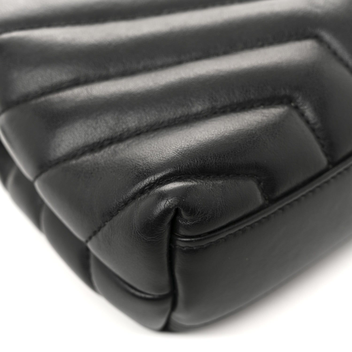 Saint Laurent Calfskin Y Quilted Monogram Monochrome Toy Loulou Crossbody Bag Black 15 of 16
