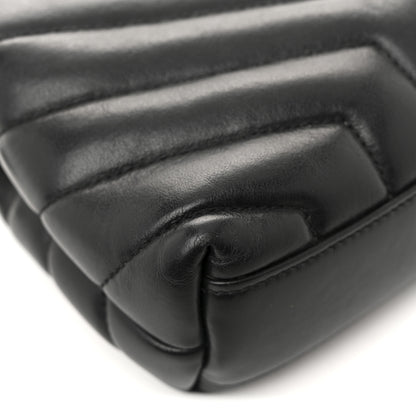 Saint Laurent Calfskin Y Quilted Monogram Monochrome Toy Loulou Crossbody Bag Black 15 of 16