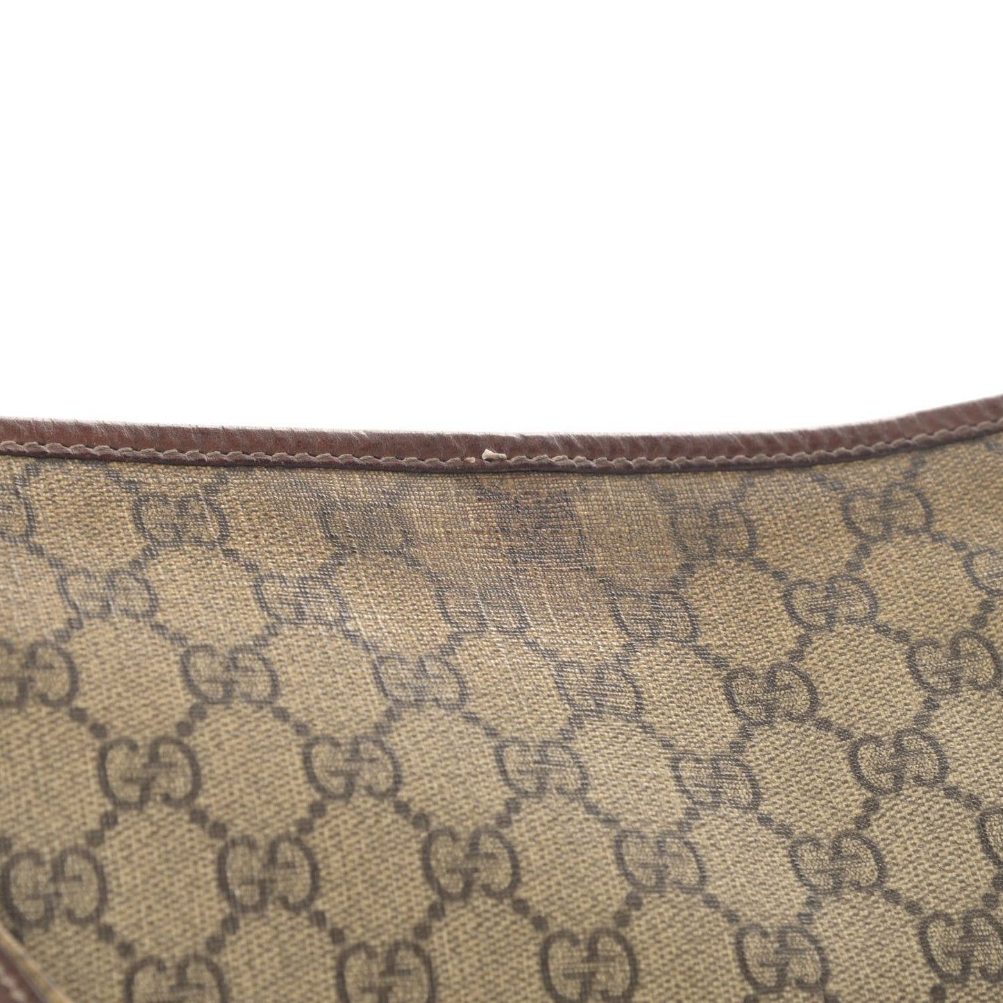 GG Supreme Monogram Web Messenger Brown