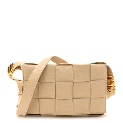 Bottega Veneta Grained Calfskin Maxi Intrecciato Cassette Crossbody Bag Porridge 1 of 10