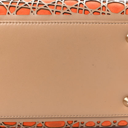 Christian Dior Calfskin Suede Cutout Stars Medium Lady Dior Beige Orange 12 of 19
