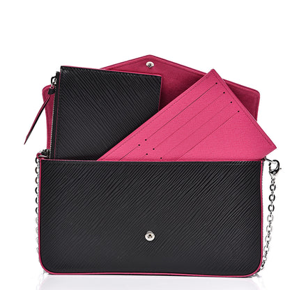 Louis Vuitton Epi Pochette Felicie Black Hot Pink 5 of 12