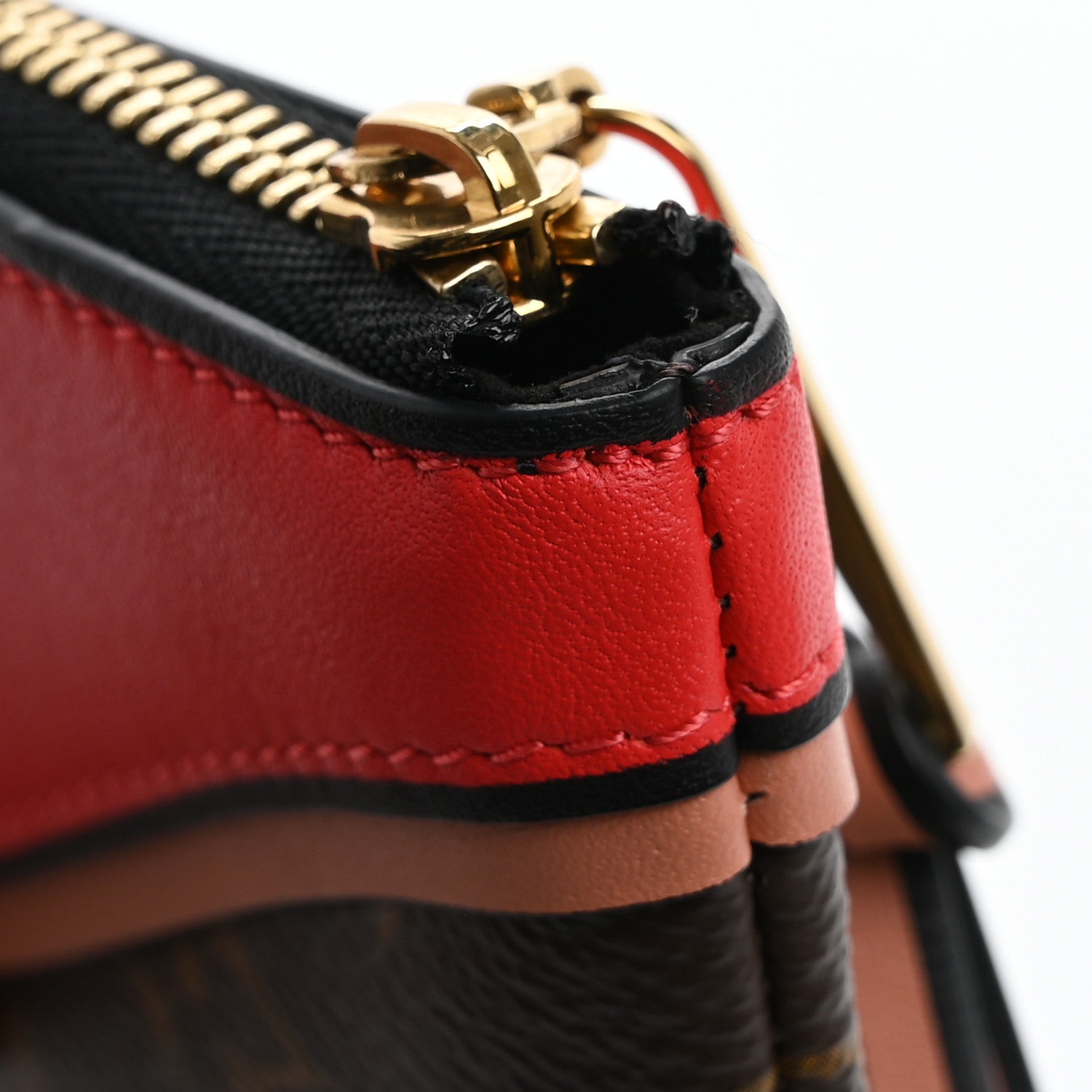 Louis Vuitton Monogram Tuileries Pochette Red 12 of 14