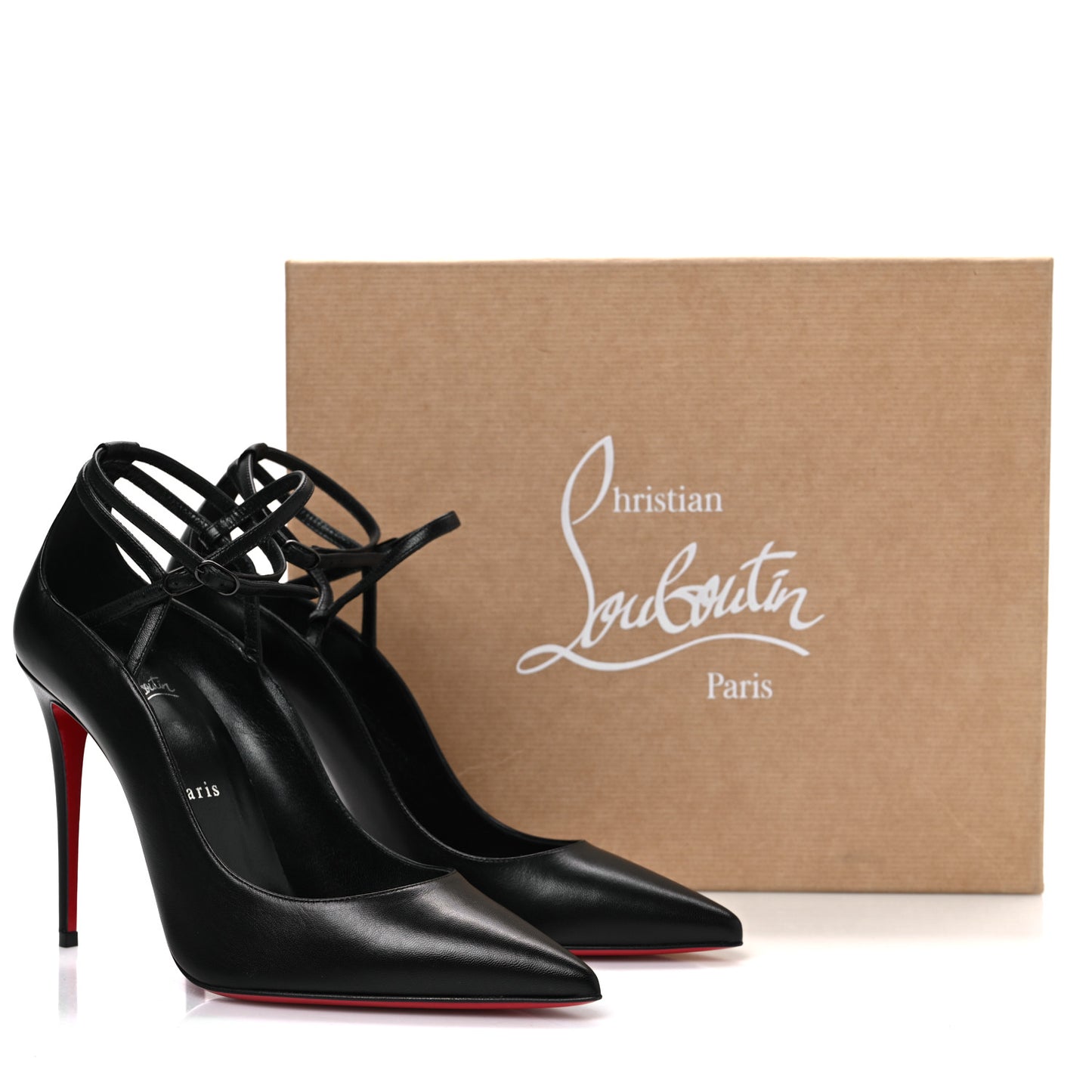 Nappa Conclusive 100 Ankle Strap Pumps 39 Black