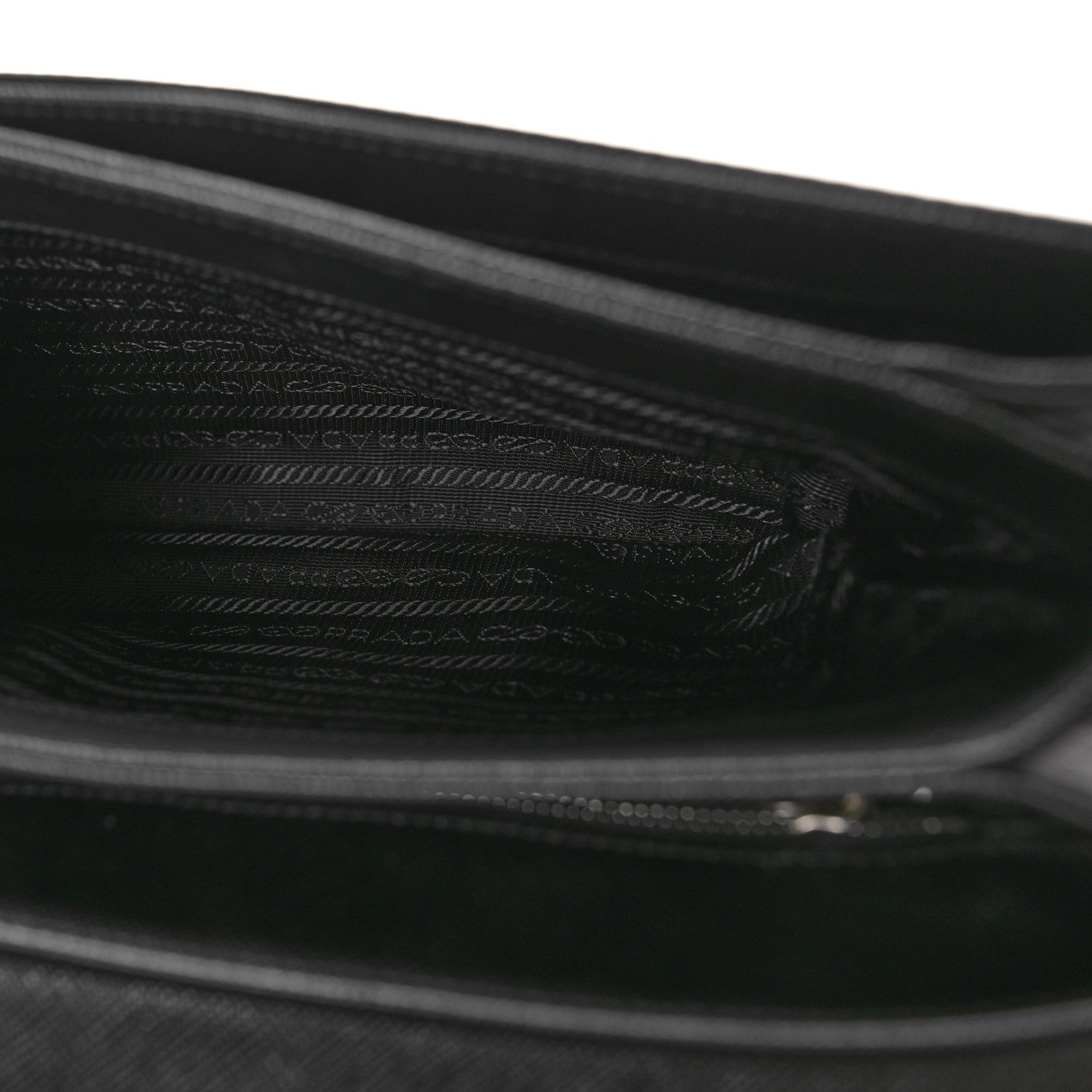 Prada Saffiano Lux Lock Flap Chain Shoulder Bag Black 5 of 10
