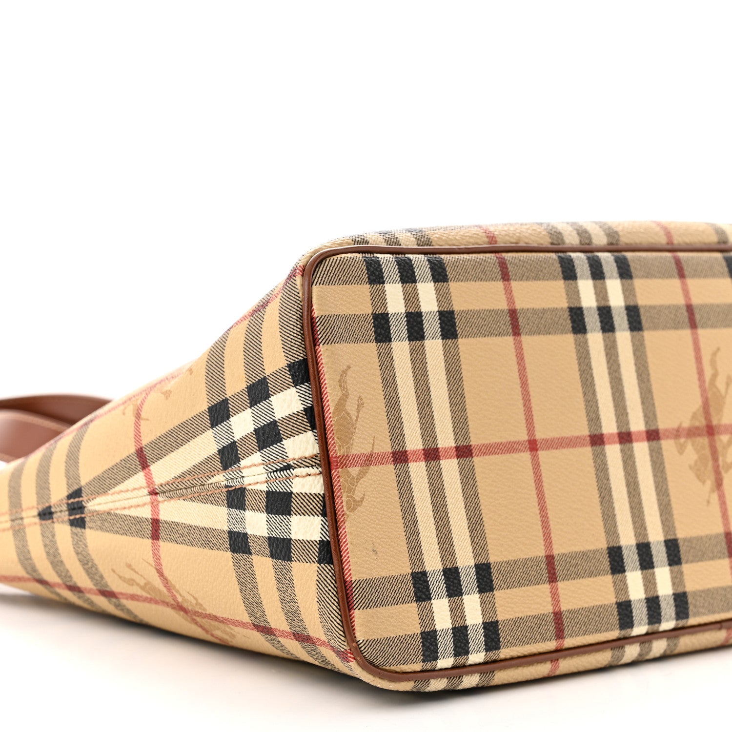 Burberry Haymarket Check Small Tote Brown 9 of 11