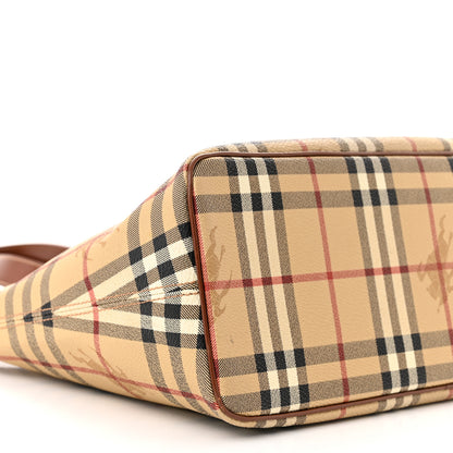 Burberry Haymarket Check Small Tote Brown 9 of 11