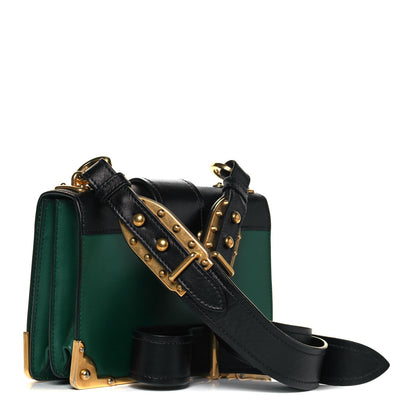 Prada City Calf Saffiano Cahier Bag Biliardo Black 3 of 9