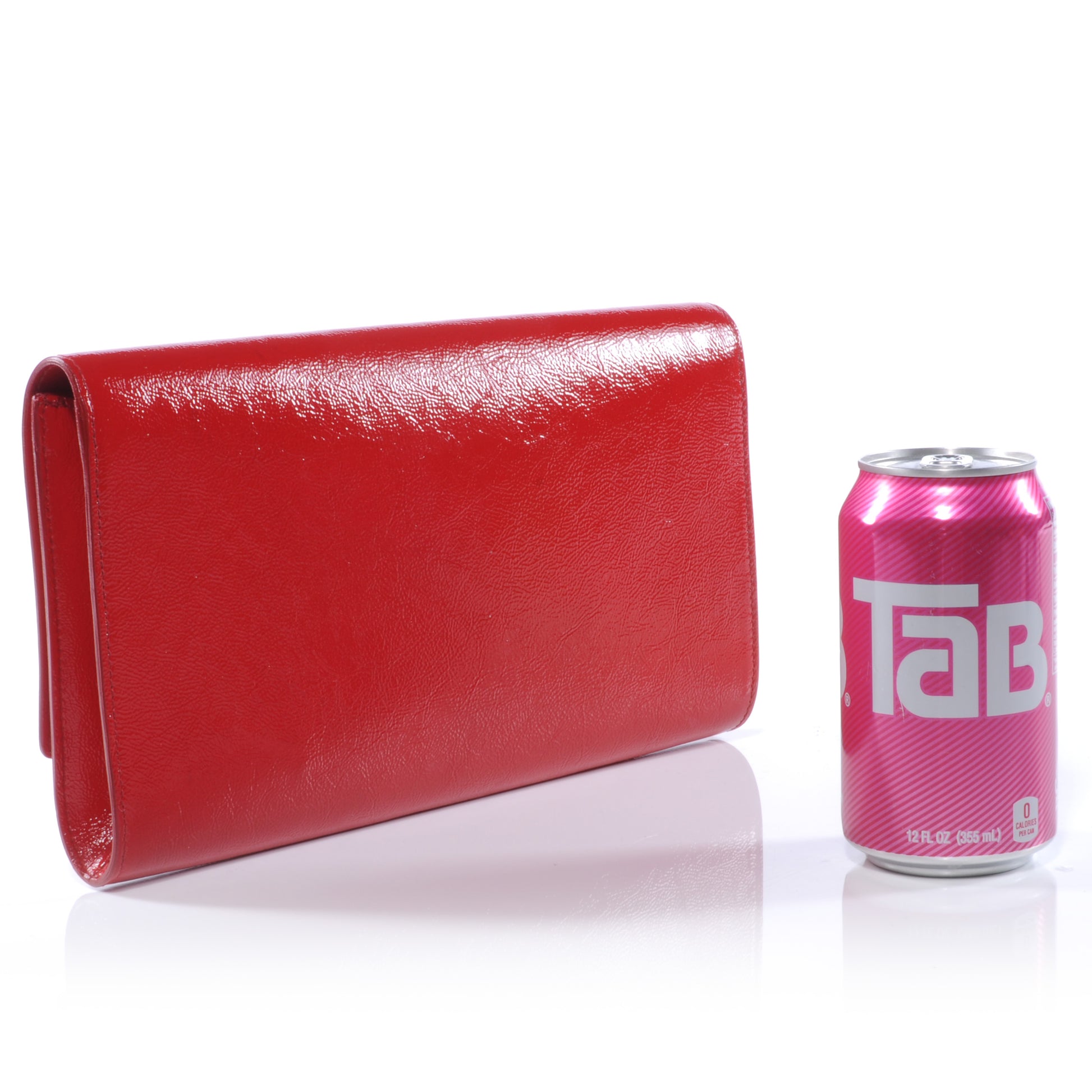 Saint Laurent Patent Belle de Jour Clutch Red 2 of 7