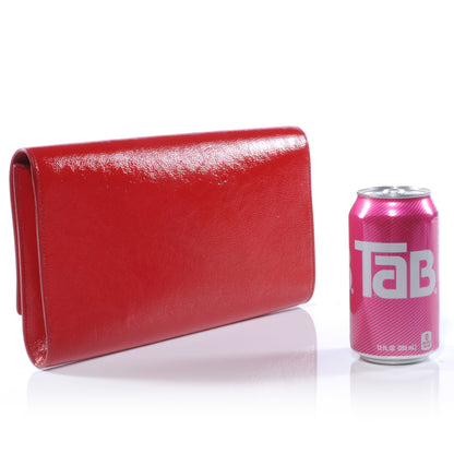 Saint Laurent Patent Belle de Jour Clutch Red 2 of 7