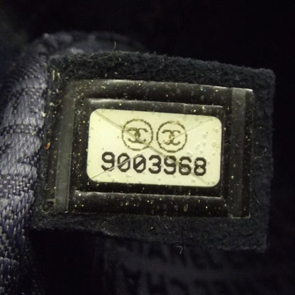 Chanel Canvas Pleated Symbols Pochette Black 9 of 10