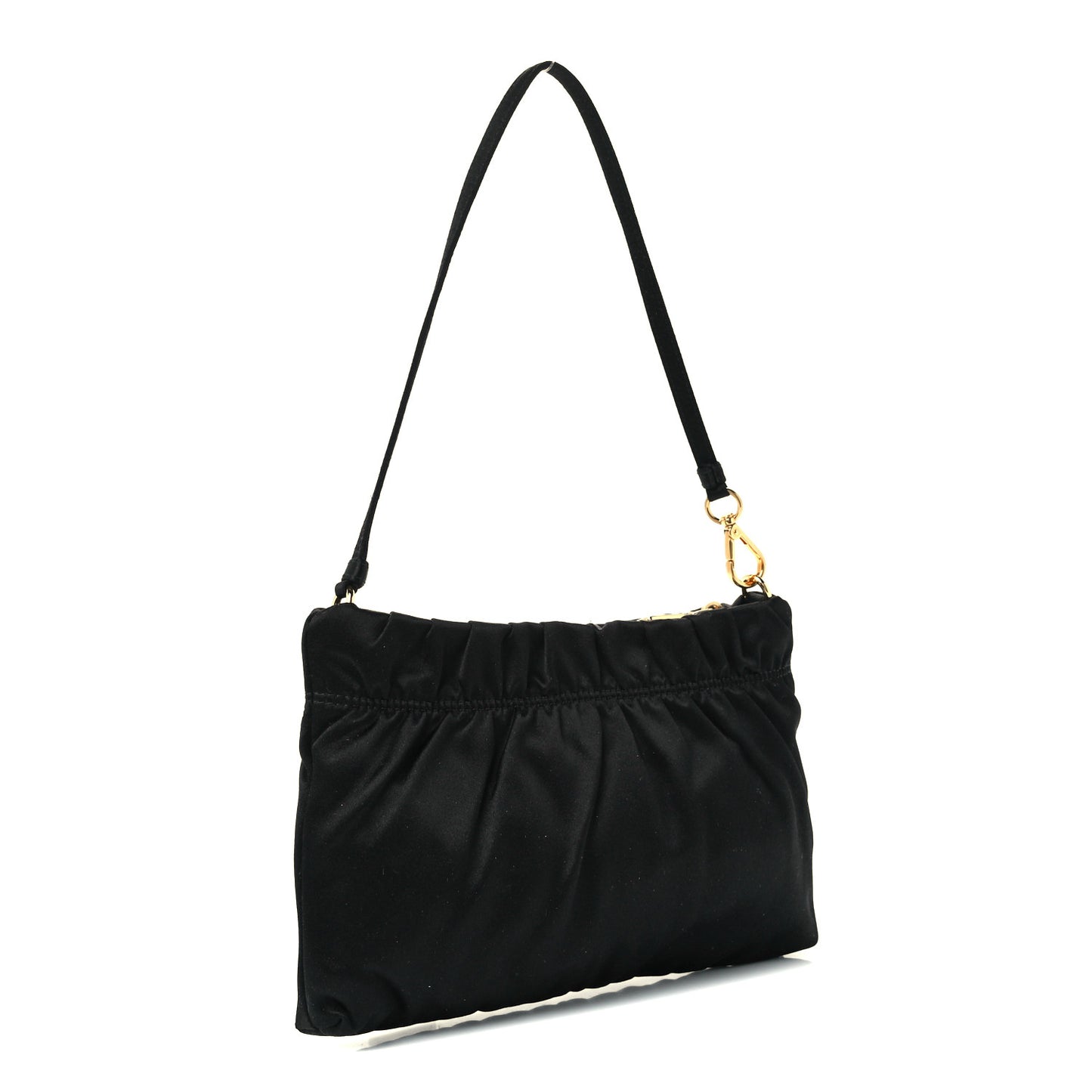 Satin Raso Shoulder Bag Black