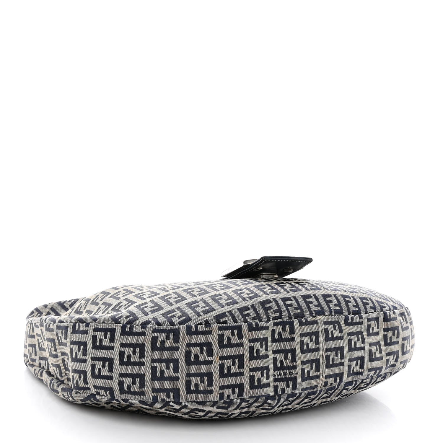 Fendi Zucchino Half Moon Baguette Navy Blue 4 of 11