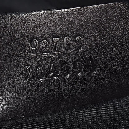 Gucci Denim Monogram Bamboo Top Handle Tote Black 7 of 13