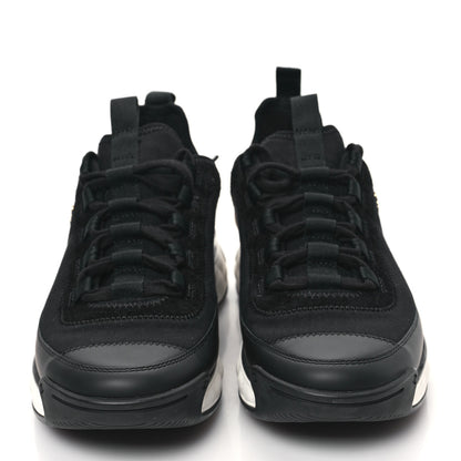 Chanel Velvet Calfskin Mixed Fibers CC Sneakers 39.5 Black 2 of 9
