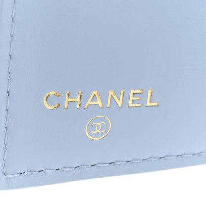 Chanel Caviar Quilted Medium Flap Wallet Light Blue 9 of 19