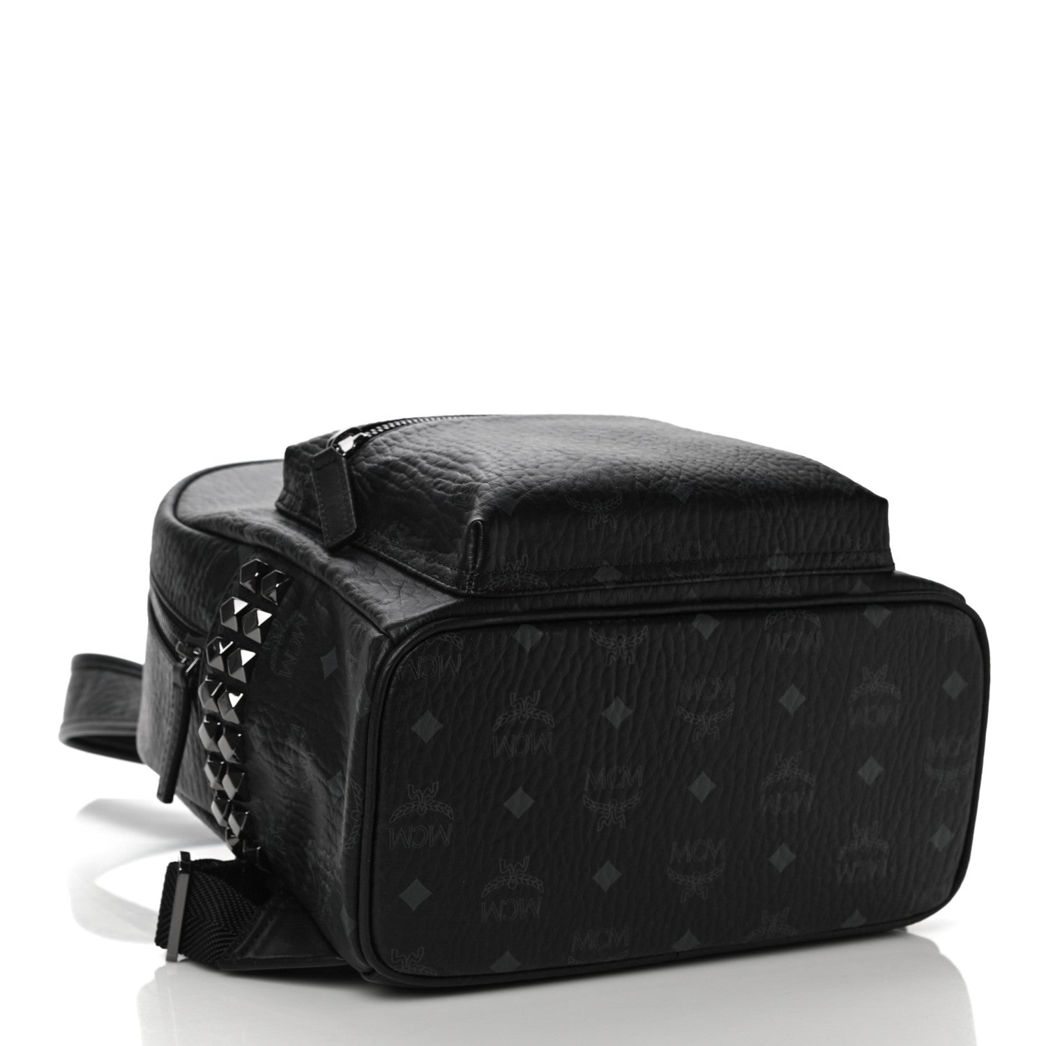 MCM Visetos Small Side Stud Stark Backpack Black 4 of 9