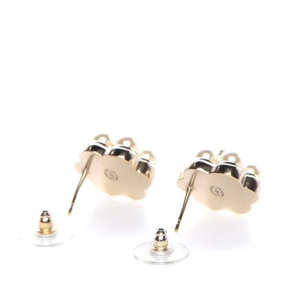 Chanel Pearl CC Flower Earrings Gold 3 of 7
