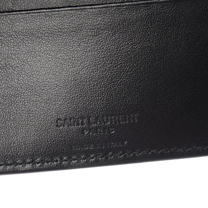 Saint Laurent Calfskin Star Print Bi-Fold Wallet Black 5 of 12