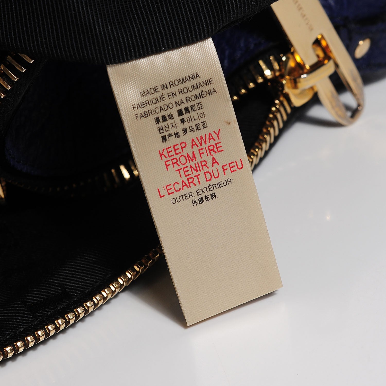 Burberry Heritage Grain Large Orchard Bowling Bag Navy Blue 7 of 10