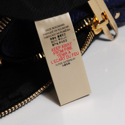 Burberry Heritage Grain Large Orchard Bowling Bag Navy Blue 7 of 10