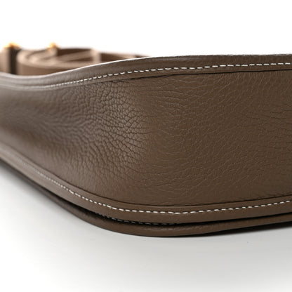 Hermes Taurillon Clemence EVELYNE III PM Etoupe 9 of 10