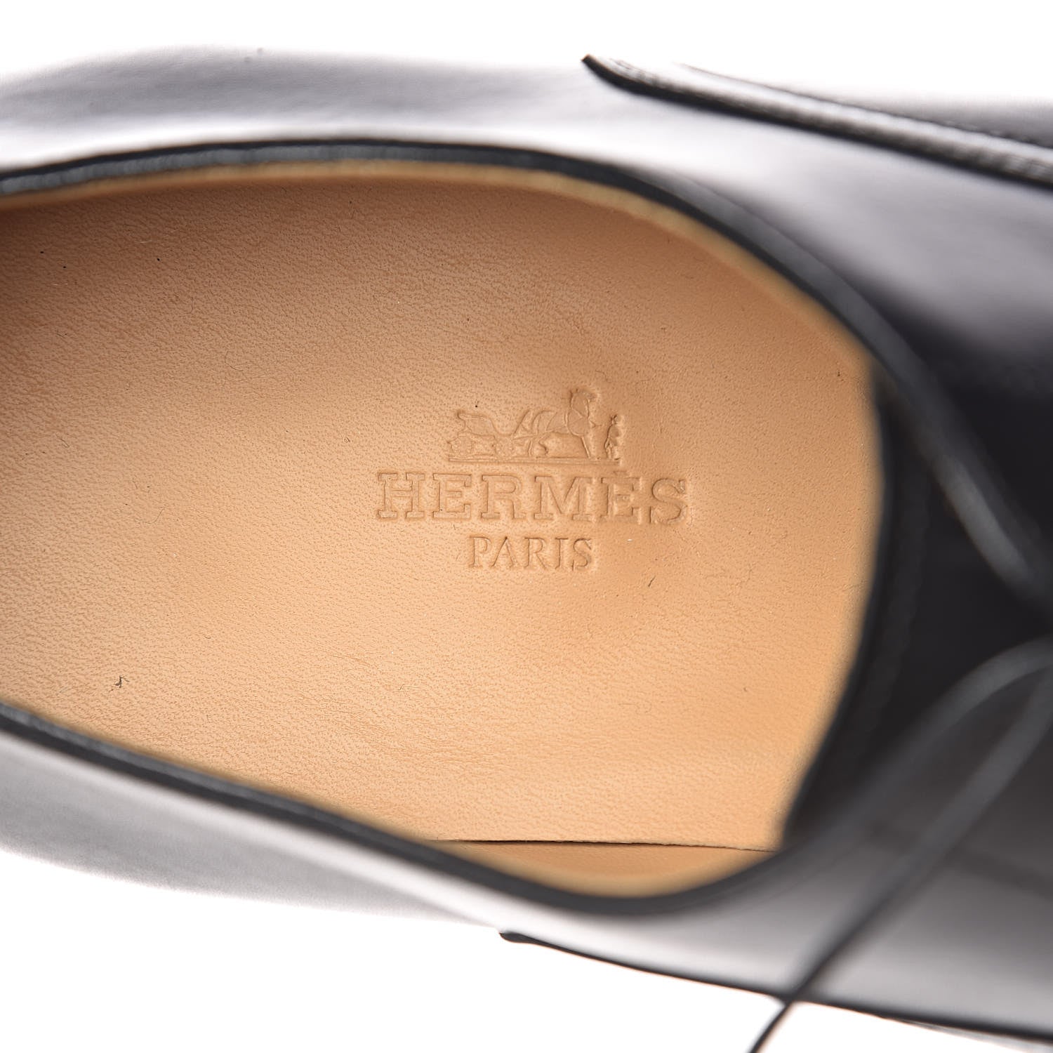 Hermes Calfskin Mens Philip Oxford 41.5 Black 7 of 8