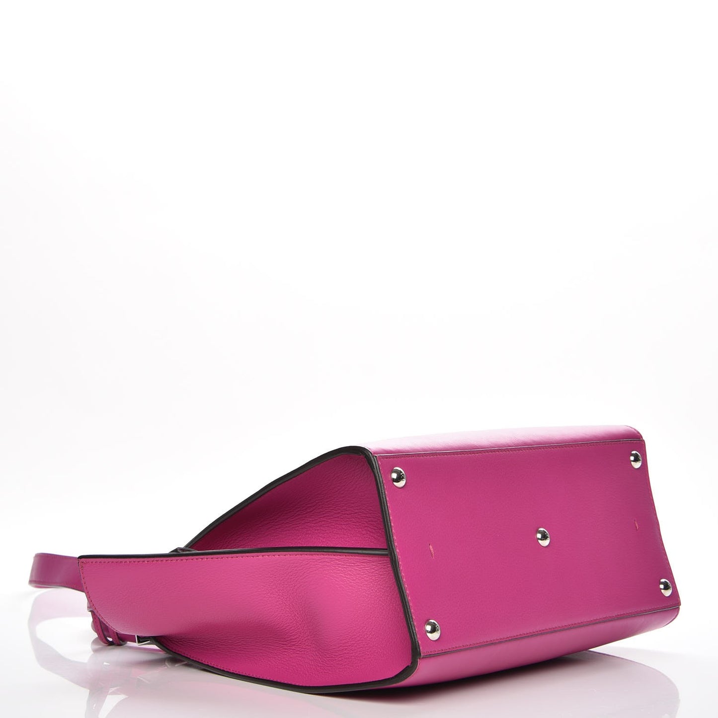 Vitello Dolce Shiny Nappa Petite 3Jours Tote Magenta Carbone