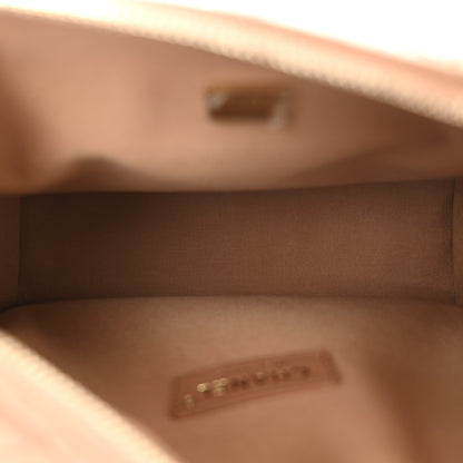Chanel Shiny Crumpled Lambskin Quilted Medium Preppy Pocket Camera Case Brown 5 of 10