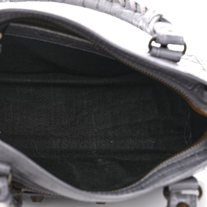 Balenciaga Calfskin Crocodile Embossed Classic Hardware Mini City Gris Beton 6 of 12