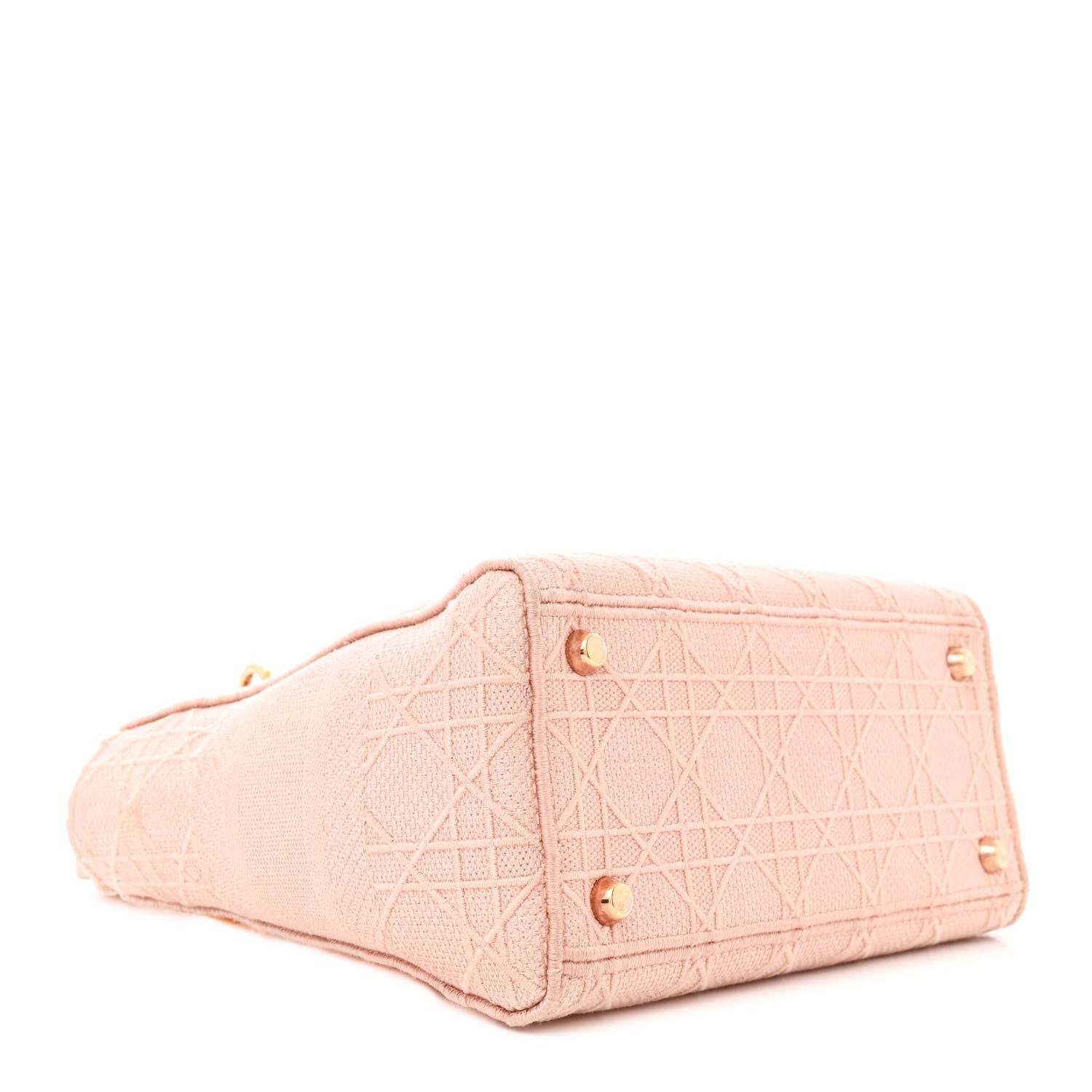 Christian Dior Canvas Embroidered Cannage Medium Lady D-Lite Pink 4 of 16