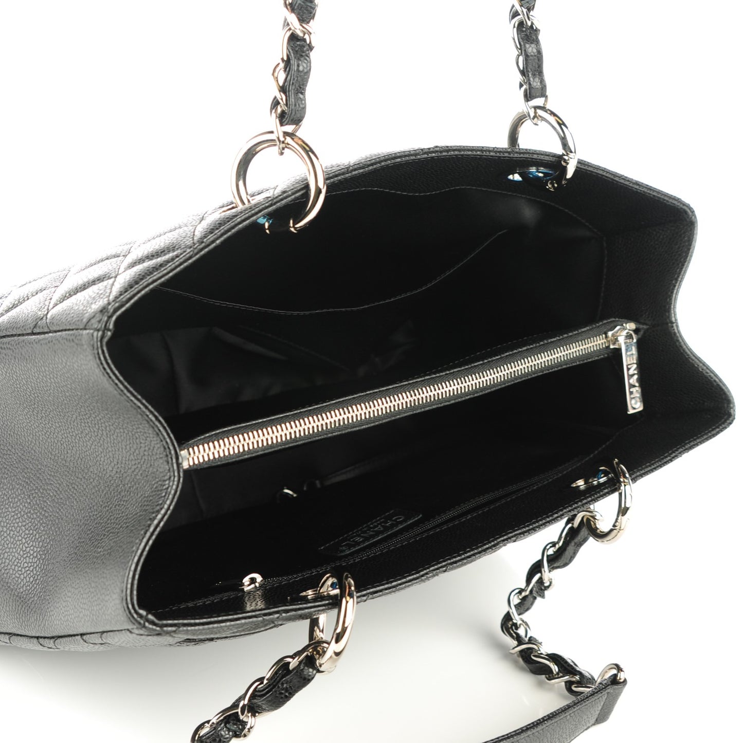 Caviar Quilted Grand Shopping Tote GST Black